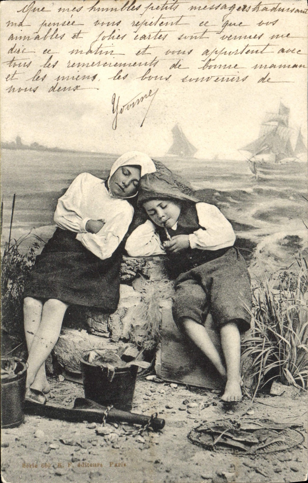 CPA Fantaisie Enfants Peche 
