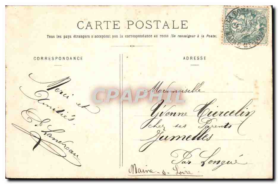CPA Fantaisie Enfant Parapluie — Rückseite