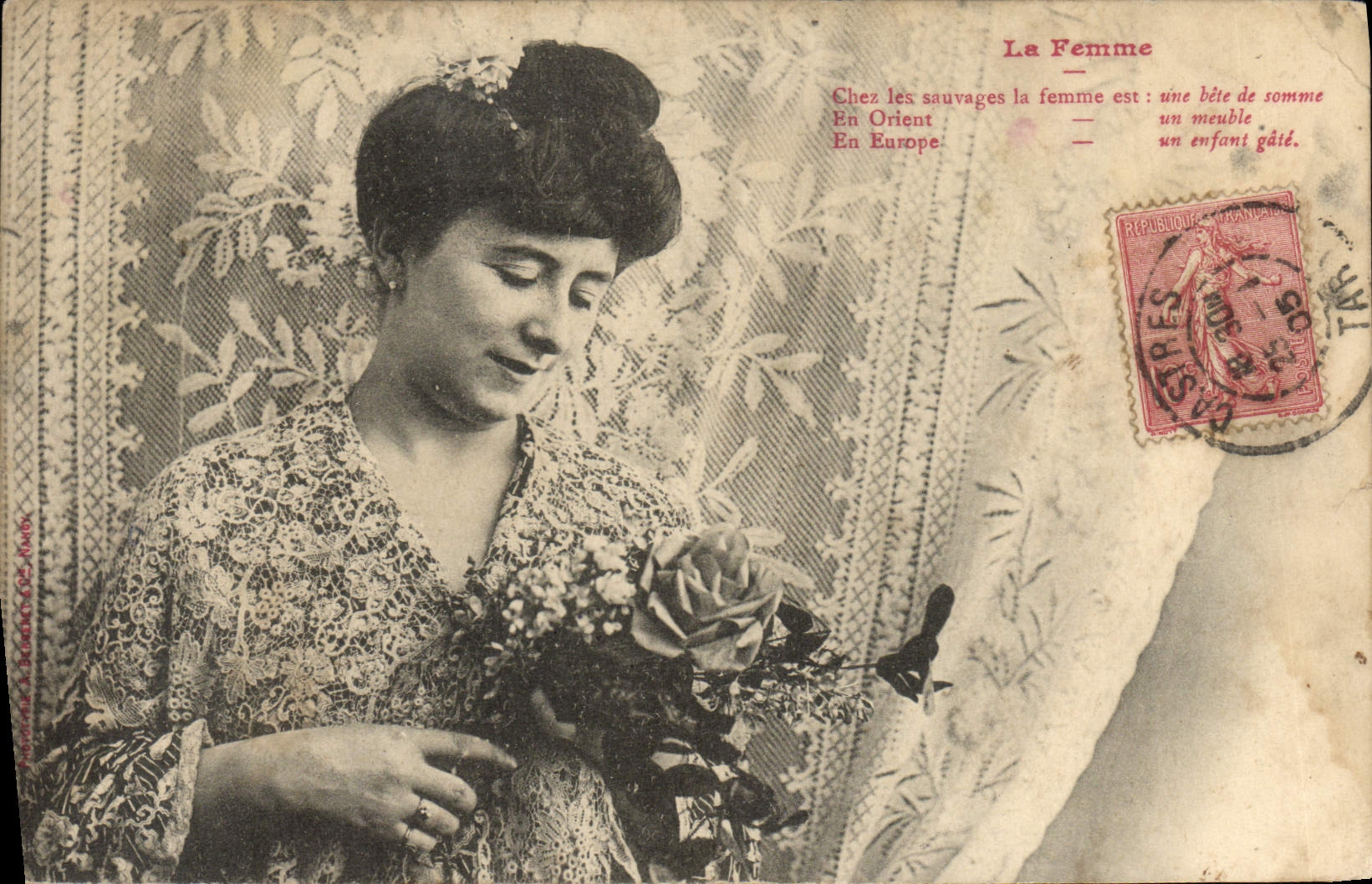 Femme — comparaison Orient/Europe — éditeur A. Boudard & Cie, n° 347