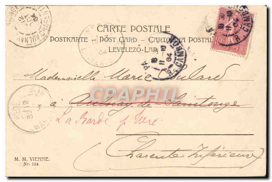 CPA Fantaisie Femme — Rückseite
