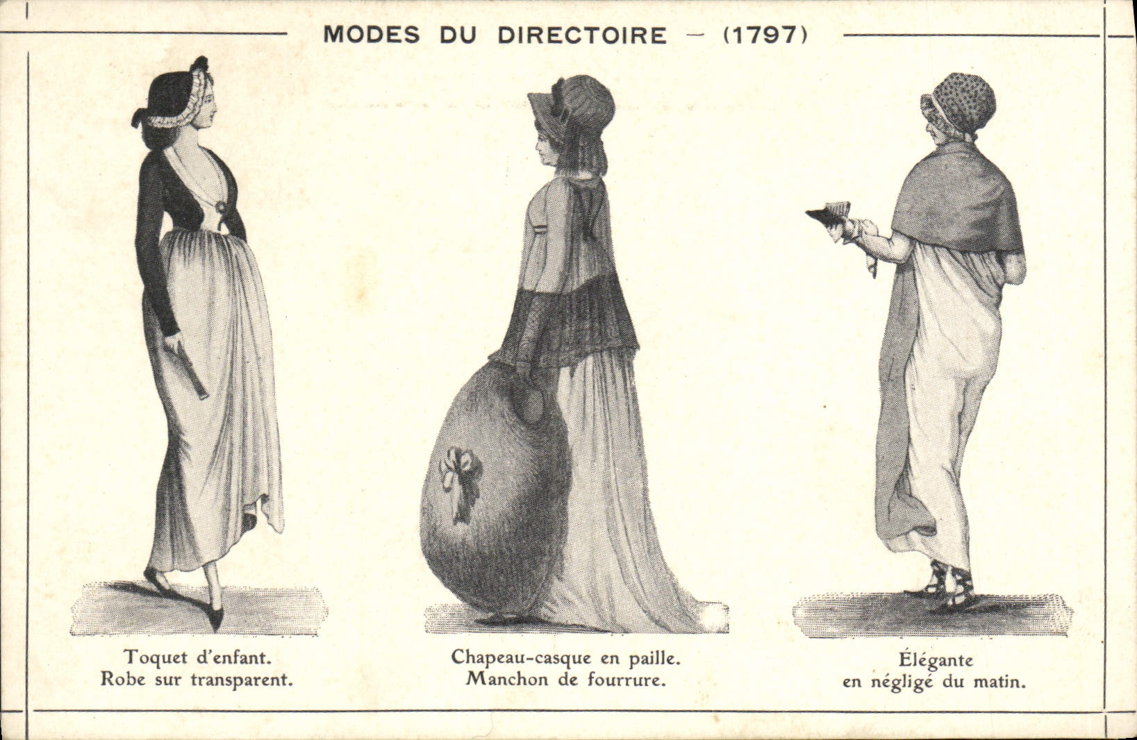 Modes du Directoire — (1797) — Éditions A. Chantin, Paris