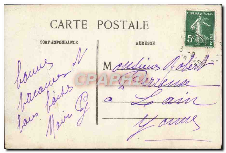 CPA Fantaisie Enfant Automobile  — Rückseite