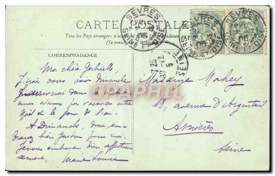 CPA Paris Notre Dame Une chimere — Verso