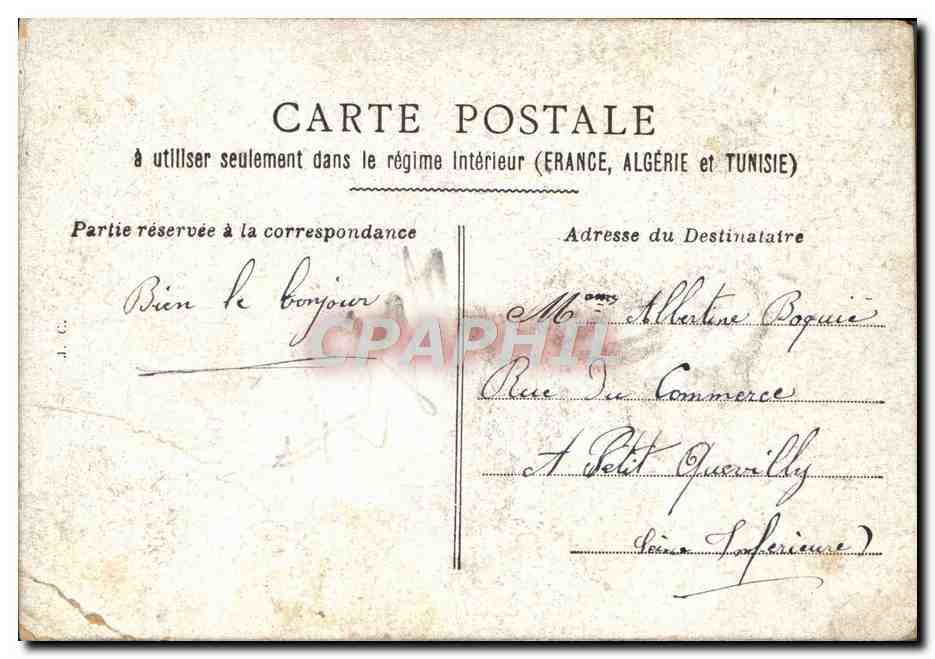 CPA Fantaisie Femme Paris Eventail — Rückseite