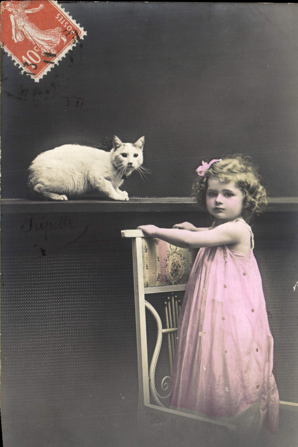 CPA Fantaisie Enfant Chat Chaton 