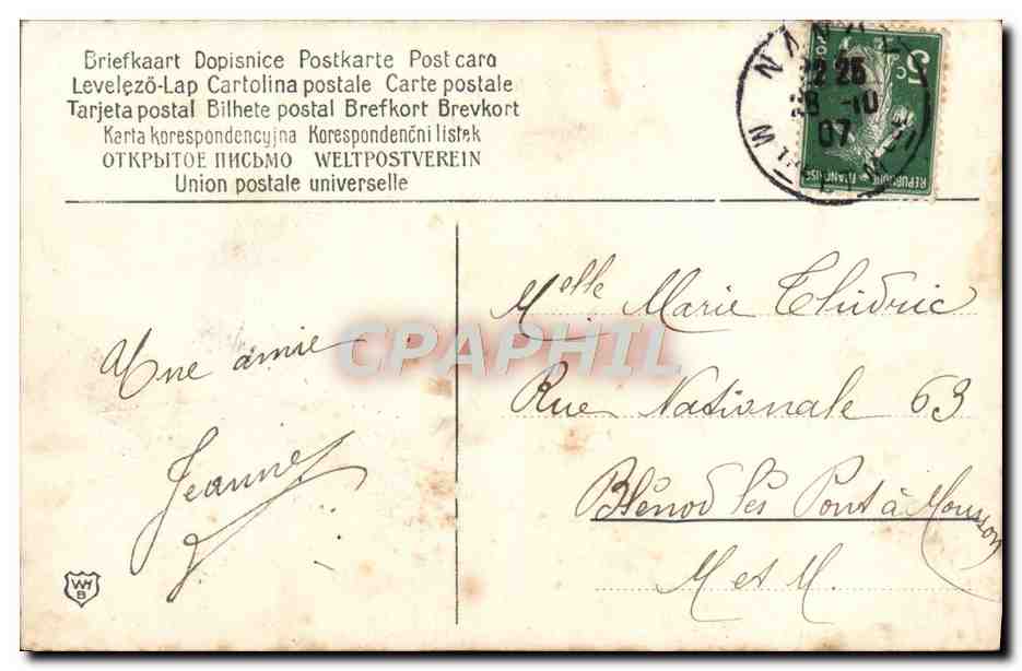 CPA Fantaisie Enfants Poule — Rückseite
