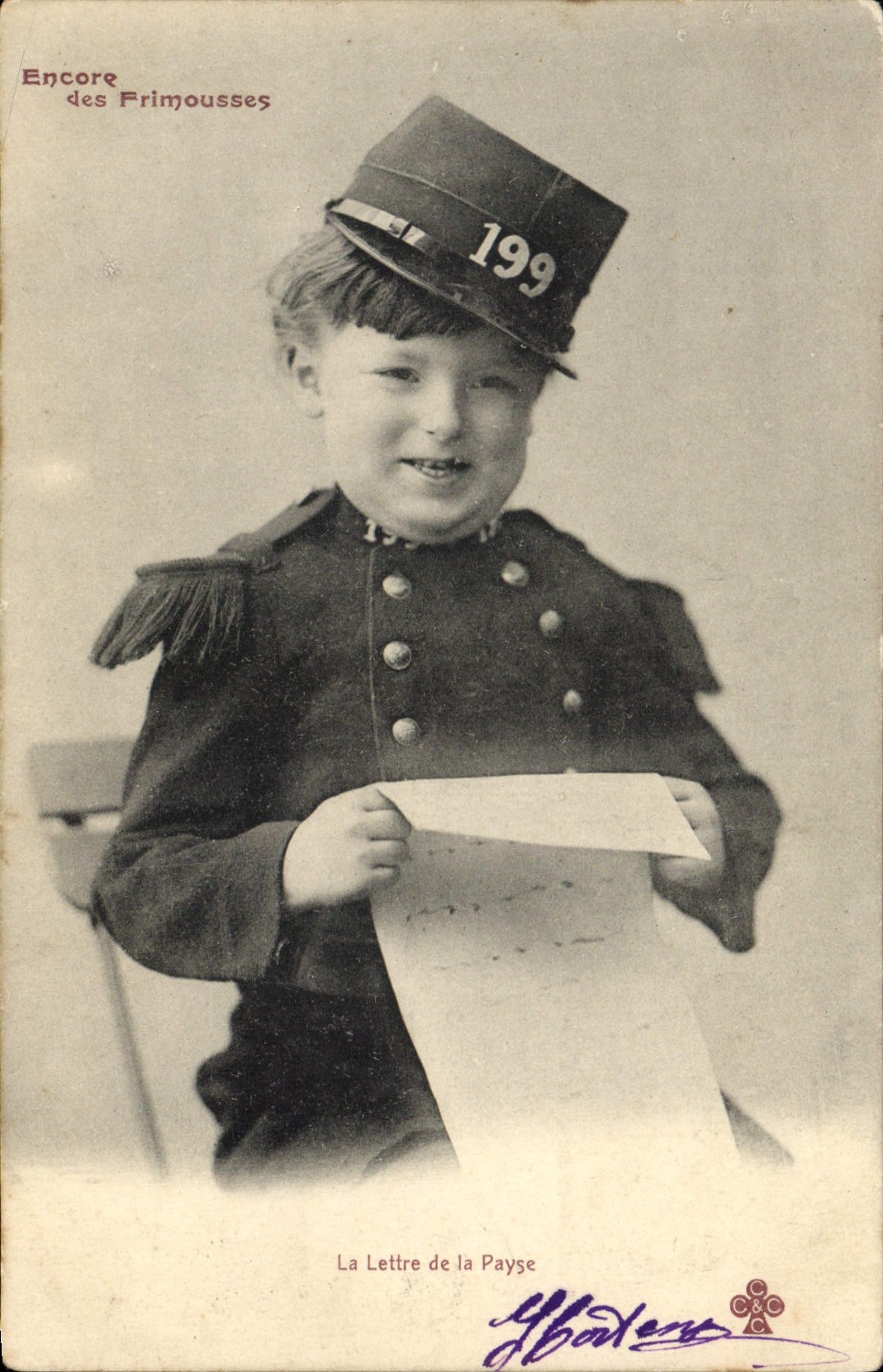 CPA Fantaisie Enfant Frimousses La lettre de la Payse 