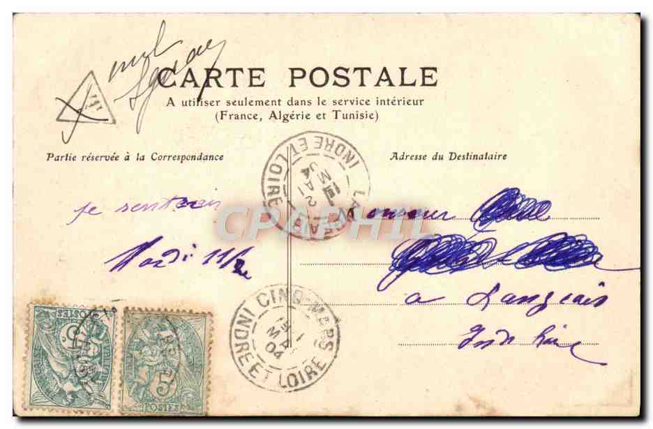 CPA Fantaisie Enfant Frimousses La lettre de la Payse  — Rückseite