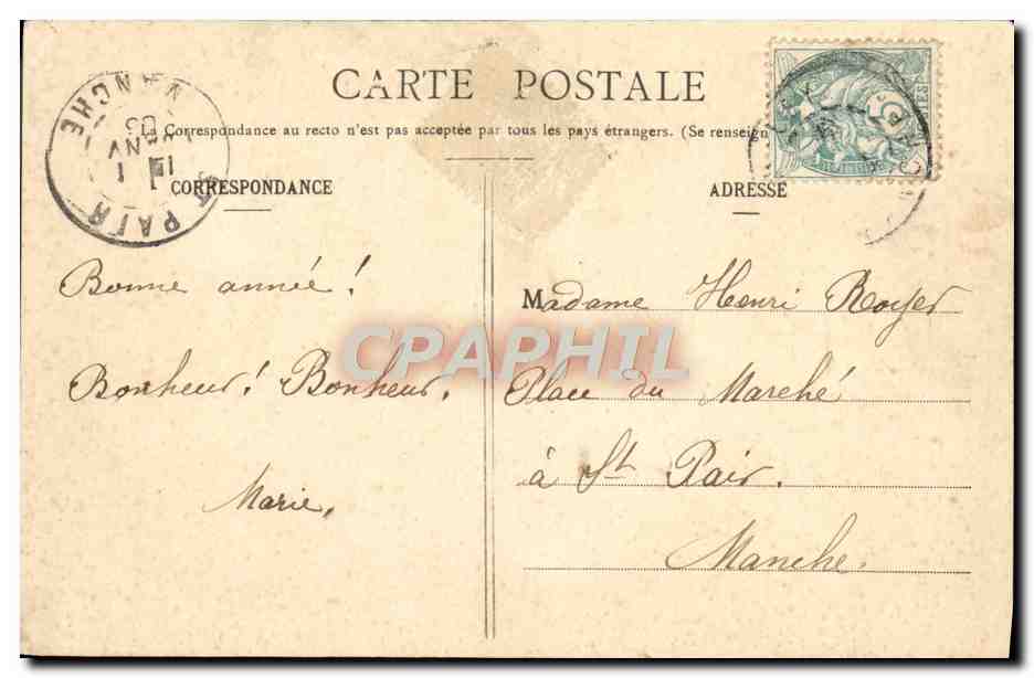 Je pense à vous — Phototypie A. Berberet & Cie, Nancy — Verso