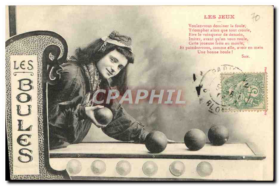 CPA Fantaisie Les jeux Les boules 