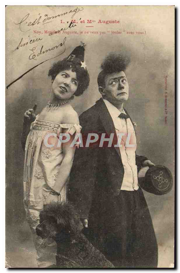 CPA Fantaisie M et Mme Auguste Chien 