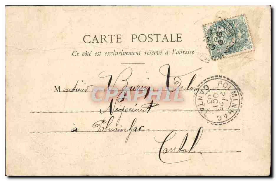 CPA Fantaisie M et Mme Auguste Chien  — Rückseite