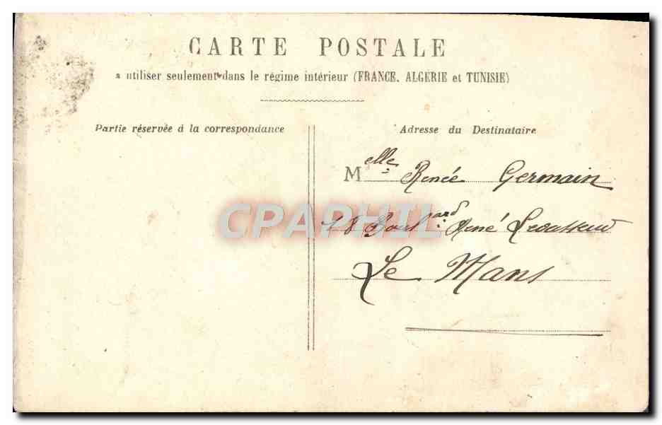 CPA Fantaisie Femme le temps des cerises  — Rückseite