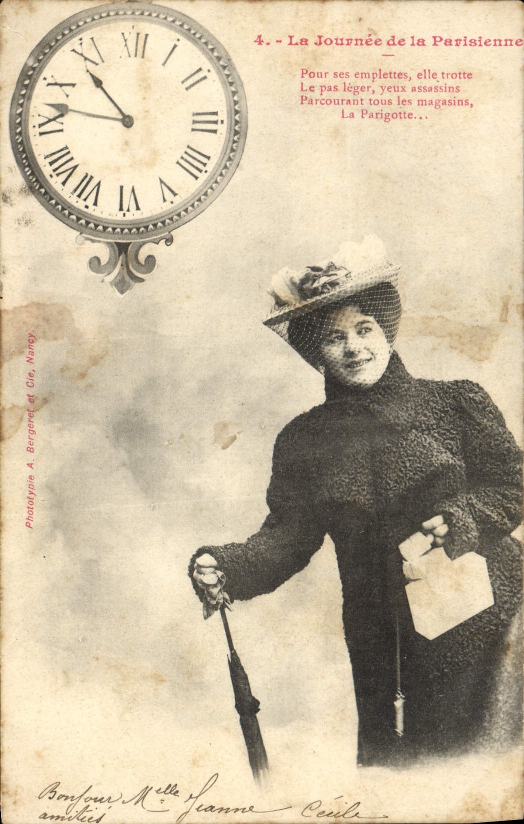 CPA Fantaisie Femme La journee de la parisienne 