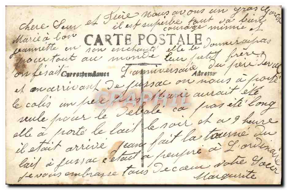 CPA Fantaisie Enfants  — Verso