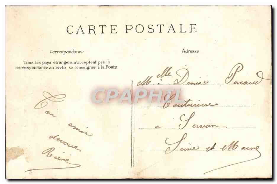 Un couple sur la plage — scène amoureuse — E.L.D. n°3053 — Verso