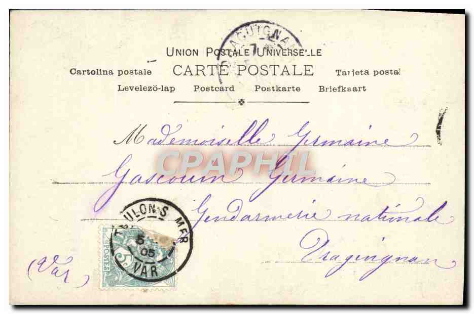 CPA Fantaisie Enfant Bebe s'amuse Poisson Peche — Rückseite