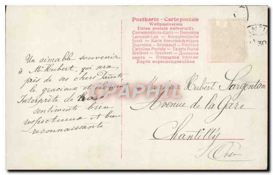 CPA Fantaisie Enfant — Rückseite
