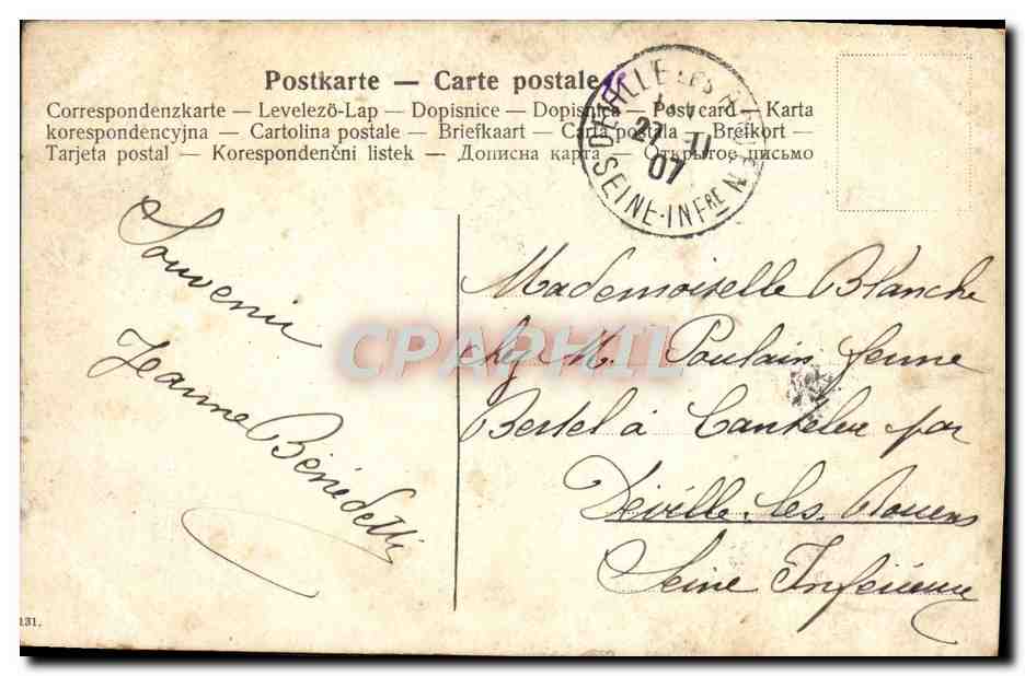 CPA Fantaisie Femme — Rückseite