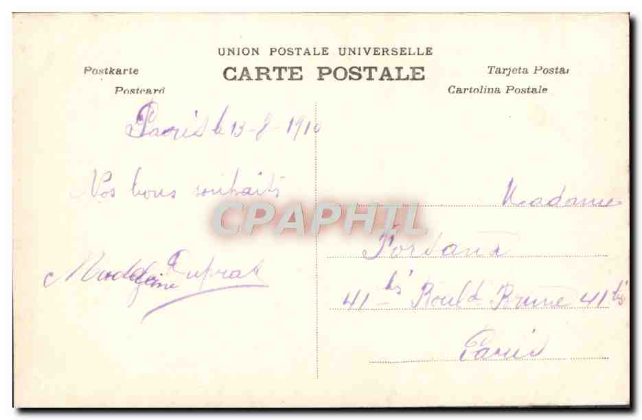 CPA Fantaisie Enfant — Rückseite