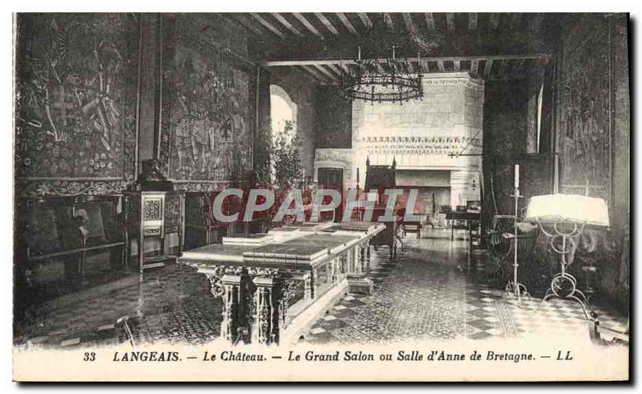 CPA Langeais Le Chateau Le Grand Salon ou Salle D'anne De Bretagne