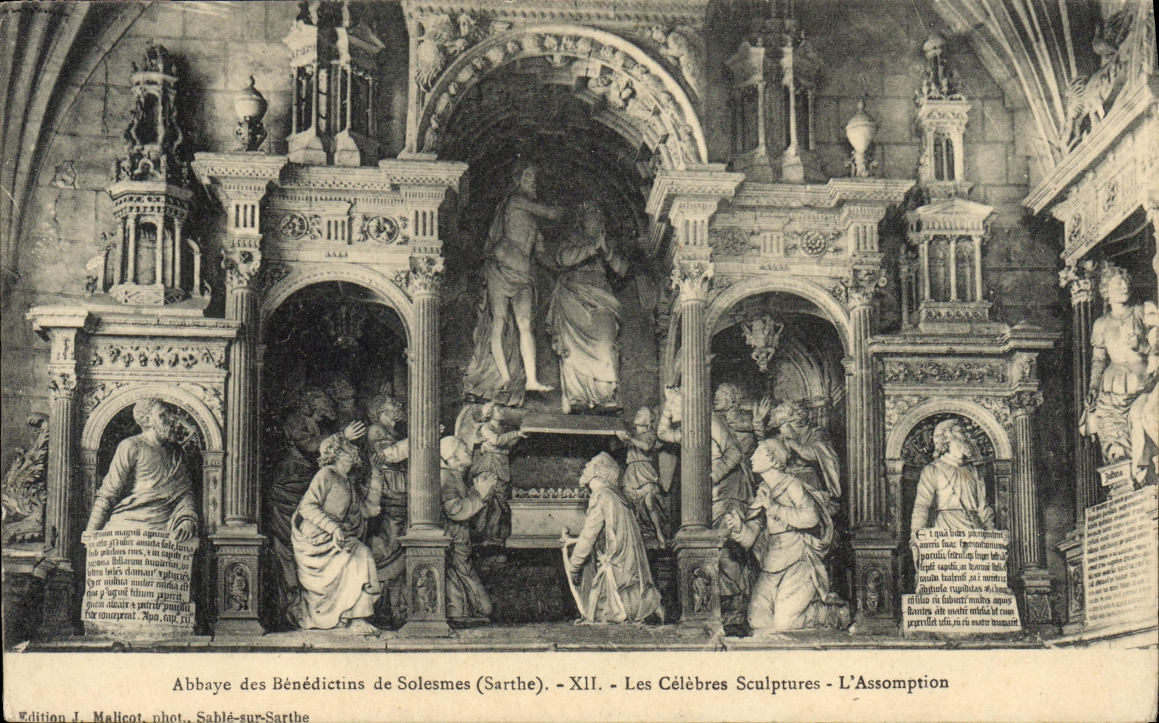 CPA Abbaye Des Benedictins De Solesmes Les Celebres Sculptures L'Assomption