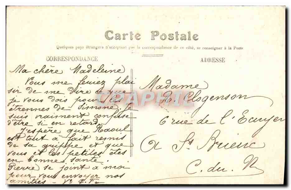 CPA Angers Petit Chateau Et La Chapelle — Rückseite