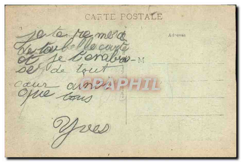 CPA Reims Rue Carnot Et La Cathedrale Militaria — Verso