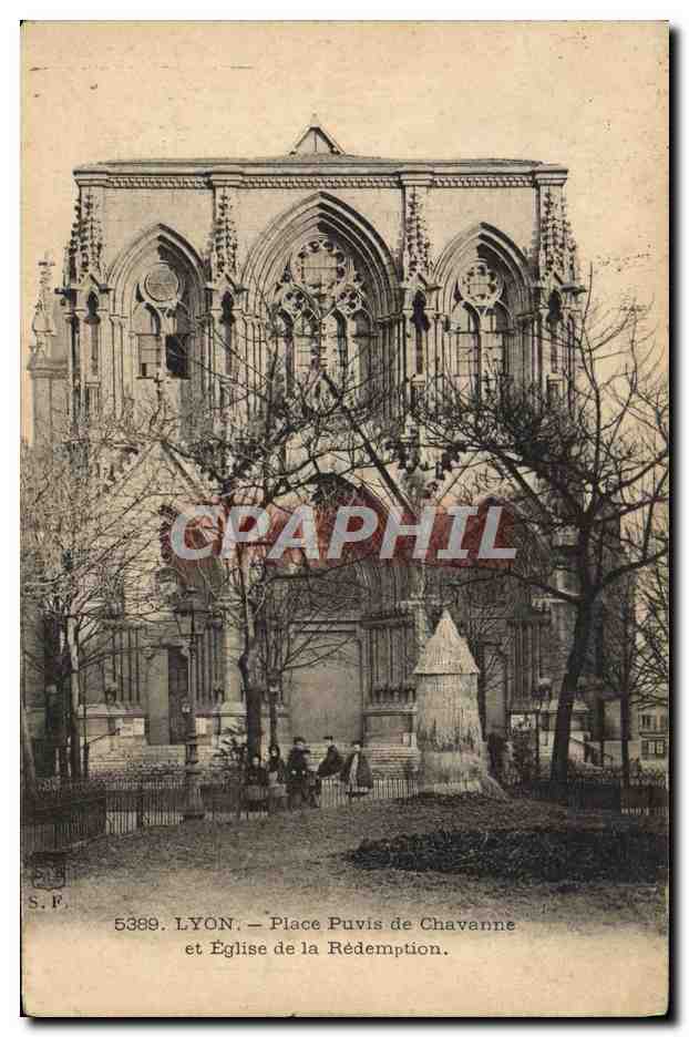CPA Lyon Place Puvis De Chavanne Et Eglise De La Redemption