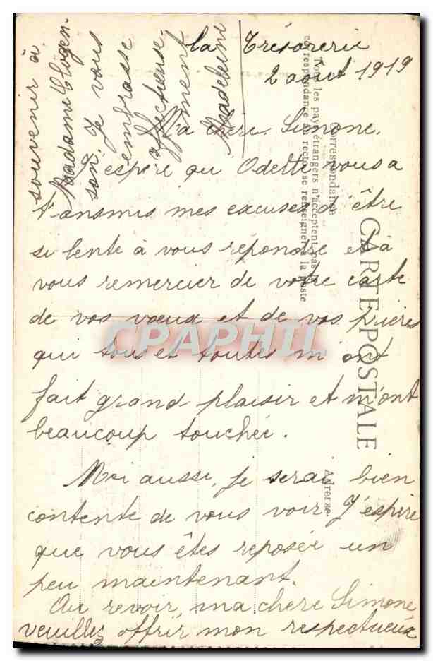CPA Avignon Notre Dame Des Doms — Verso