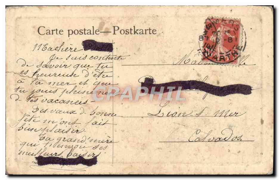 CPA Attelage Ane — Rückseite