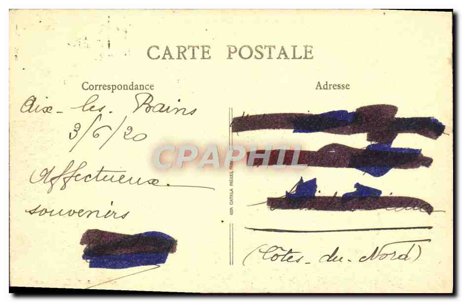CPA La Savoie Aix Les Bains Vue Generale et Lac Du Bourget — Verso