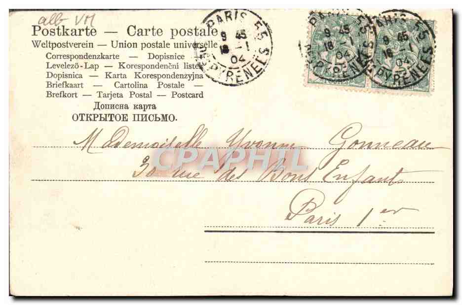 CPA Fantaisie Enfant  — Rückseite