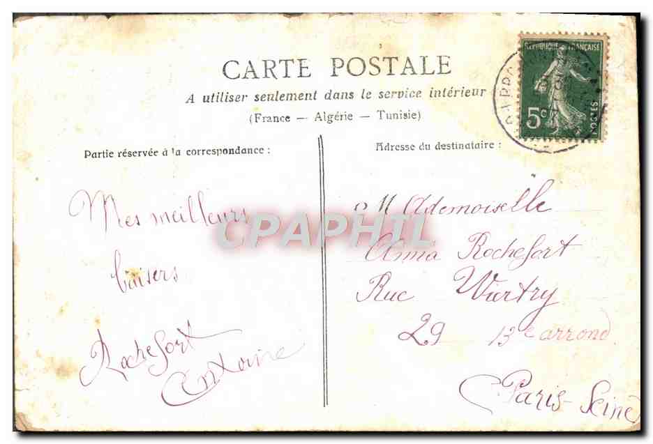 CPA Fantaisie Enfant  — Rückseite