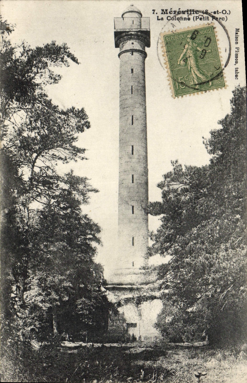 CPA Mereville La Colonne Petit parc
