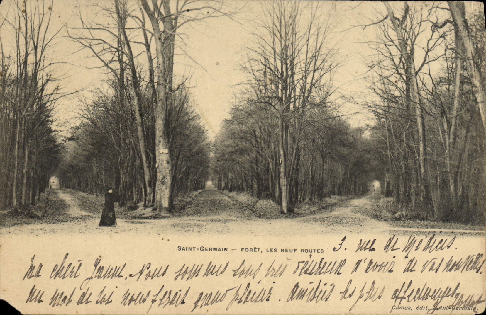 Saint-Germain — Forêt, les Neuf Routes — Camus, édit. Saint-Germain