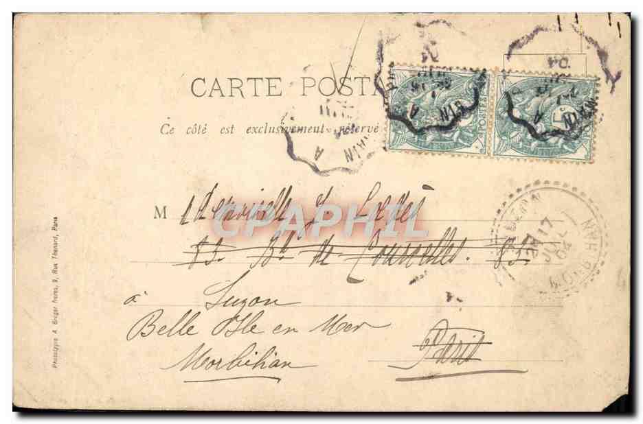 Saint-Germain — Forêt, les Neuf Routes — Camus, édit. Saint-Germain — Rückseite