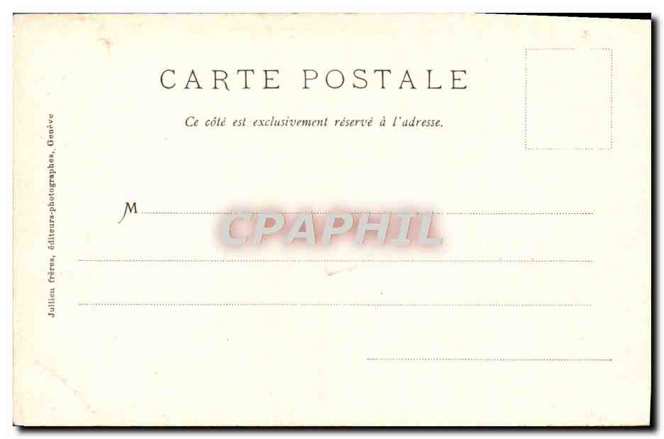 CPA Les Charmettes Salon JJ Rousseau — Rückseite