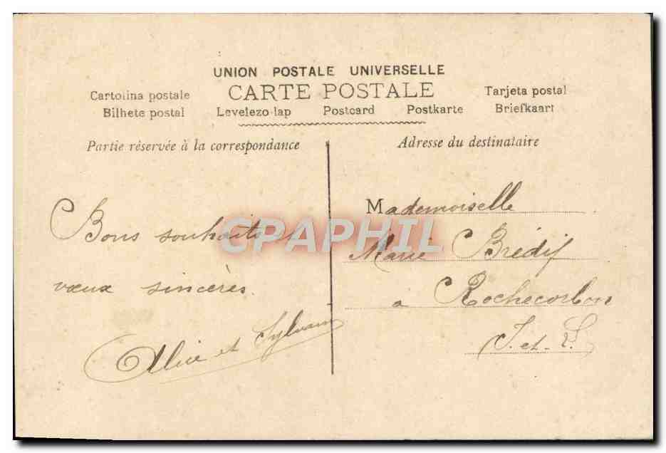 Couple devant panneau 'Pour Janvier' — 'Heureuse Année' — éditeur inconnu, n° 2518 — Rückseite