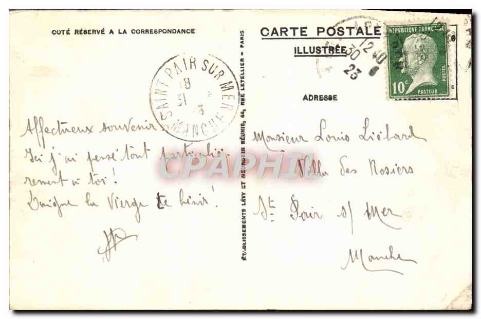 CPA Lourdes La Basilique Et Le Gave — Verso