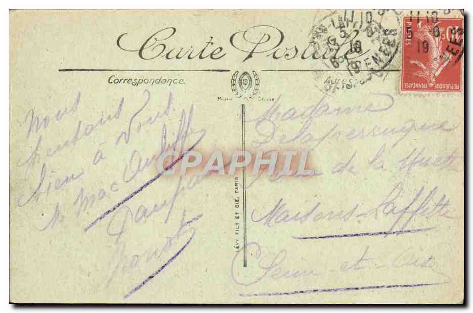 CPA Lourdes La Basilique Et Le Calvaire Breton — Verso