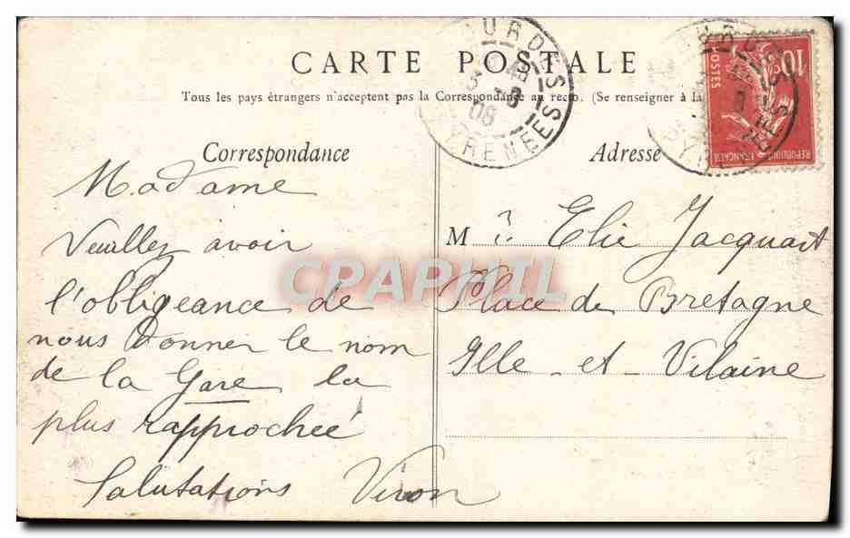 CPA Lourdes Grotte Et Basilique — Verso