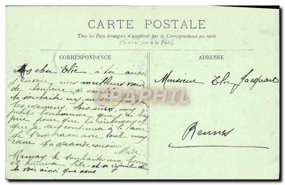 CPA Lourdes Le couvent des Benedictins  — Verso