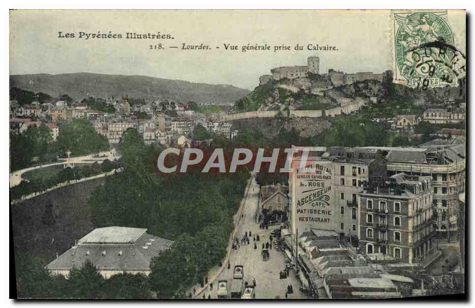 CPA Lourdes Vue Generale Prise Du Calvaire