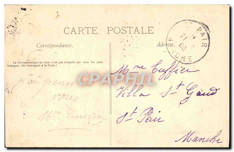 CPA Lourdes Vue Generale Prise Du Calvaire — Rückseite