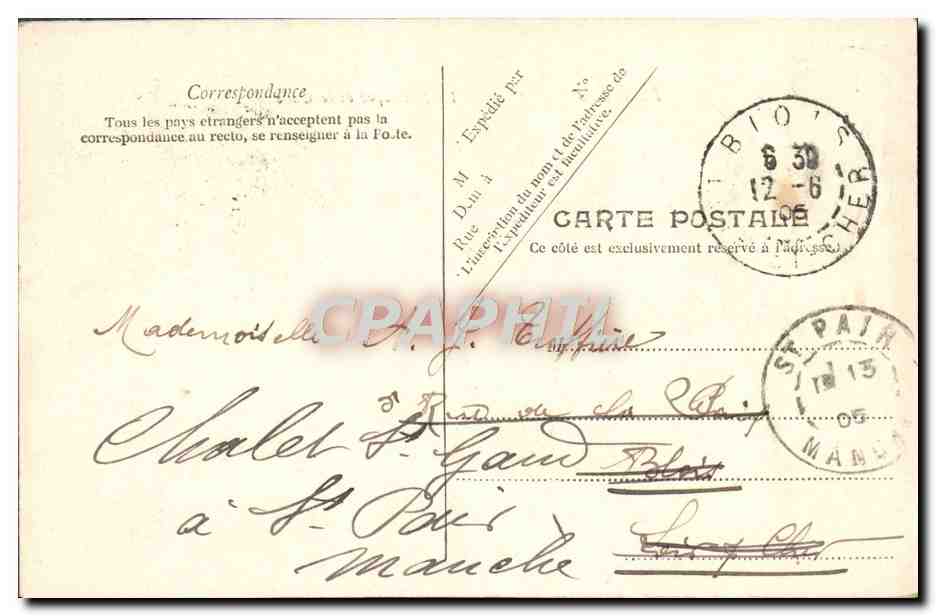 CPA Lourdes La Basilique Et Le Gave — Verso
