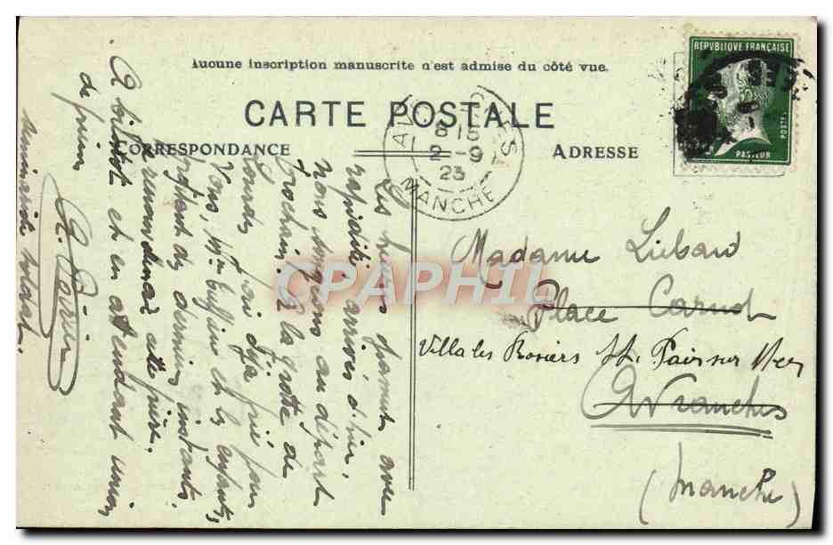 CPA Lourdes Le Chateau Fort Et La Ville — Verso
