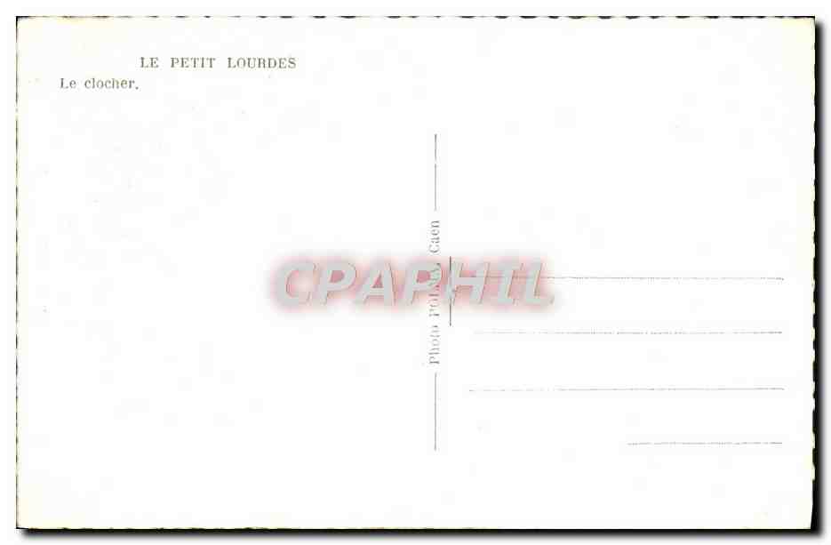 CPM Le Petit Lourdes Le clocher — Verso