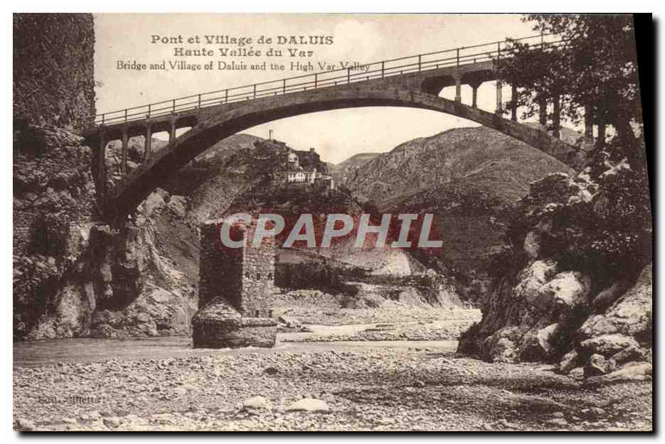 CPA Pont Et Village De Daluis Hatue Vallee Du Var