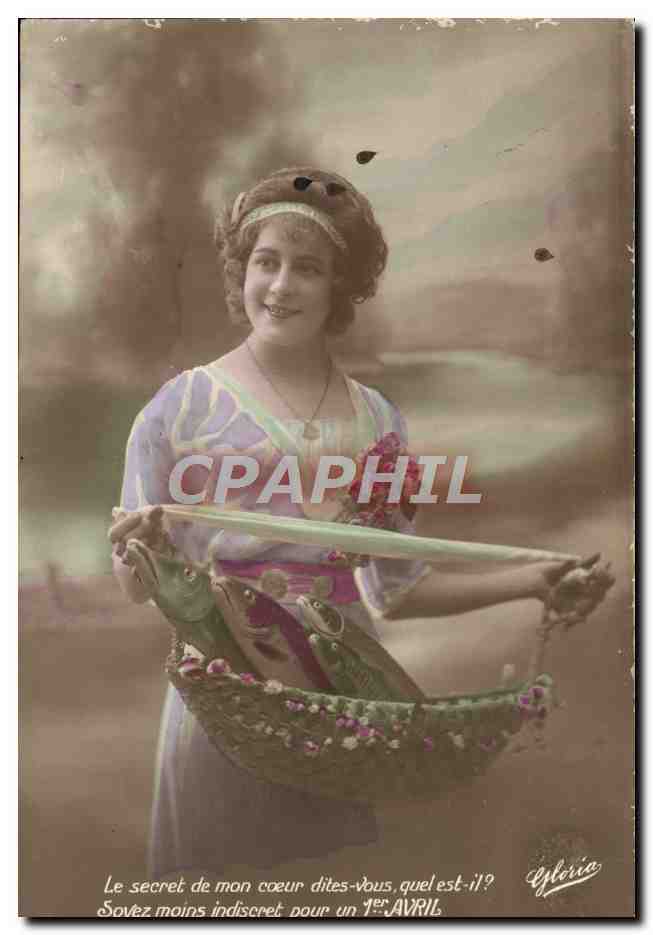 CPA Fantaisie Femme Poissons 